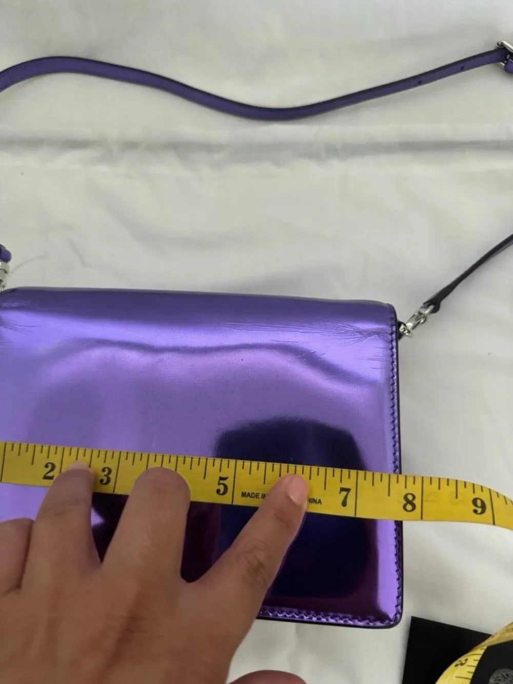Authentic Versace Mini Crossbody Purple Leather Medusa Logo